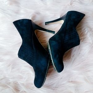 Cole Haan Air Talia Black Suede Ankle Booties